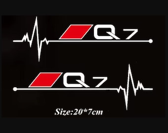 Custom Q7 Audi 2pcs Reflective Car Window Stickers Decals Auto Accessories Styling Exterior White Premium Vinyl Waterproof High Quality New