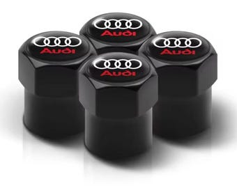 Audi S Metal Valve Stem Caps 4pcs 3D S Line Logo Tire Covers For Sline A3 A1 A4 B8 B7 A6 C7 A5 A7 A8 B9 B6 C6 Q2 Q3 Q5 Q7 Q8 Black New