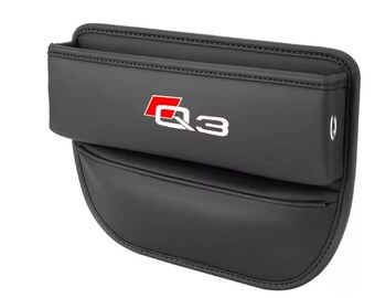 For Audi Q3 Leather Car Seat Storage Box Gap Organizer for Audi Interior Accessories A7 A8 Q3 Q5 Q7 Q8 TT TTS  Auto Pocket BLACK New