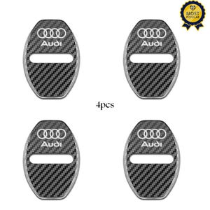 För Audi 4 st. dörrlåsskydd med billogotyp S Line RS-dekaler för A3 A4 A5 A6 A7 S3 S4 S5 S6 S7 RS3 RS5 RS6 RS7 Q2 Kolsvart