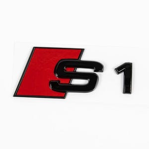 Audi S1 Emblem Rear Badge Audi Sport Models Glossy Black 3D Universal Fit New