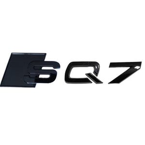 Audi SQ7 Custom Emblem Rear Badge Audi Sport Models Glossy All Black 3D Universal Fit Premium Quality Original New