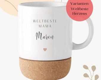 Mama Tasse, Geschenk Mama, Personalisierte Tasse, Beste Mama, Weltbeste, Herzens, Becher Herz Name, Geburtstag, Weihnachten, Muttertag