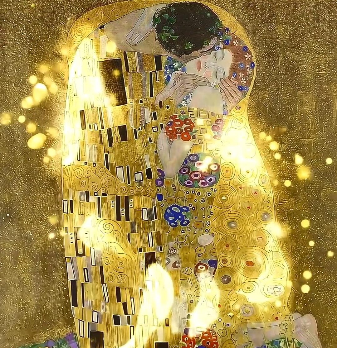 Gustav Klimt the Kiss Animated Video – Gold Shimmer, Digital Art ...