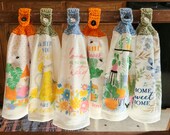 READY TO Ship--Crochet Kitchen Towel--Double Layer Hanging Towel-- Crochet Hand Towel