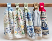 READY TO Ship--Crochet Kitchen Towel--Double Layer Hanging Towel-- Crochet Hand Towel