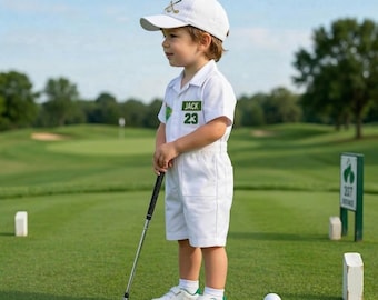 Golf First Birthday Outfit, Personalized Golf Baby Outfit, Little Golfer Birthday Suit, Golf Theme Party Outfit
