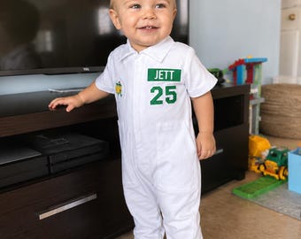 Conjunto de golf personalizado para bebé niño, pelele de golf personalizado para bebé, conjunto temático de golf para el primer cumpleaños de niño