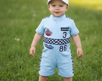 Erster Geburtstags-Baby-Jungen-Geschenk, Halloween-Kostüm, Geburtstagsanzug, Racing Jumpsuit, Geburtstagsanzug, Racing Jumpsuit