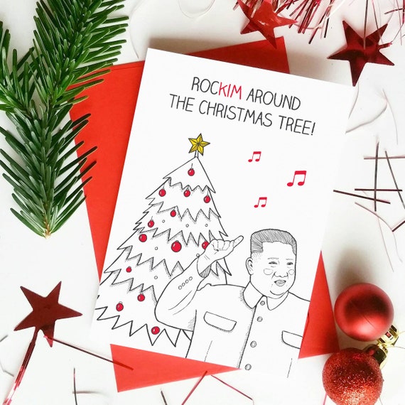 Un Christmas 2022 Kim Jong Un Christmas Card Christmas Puns Political | Etsy