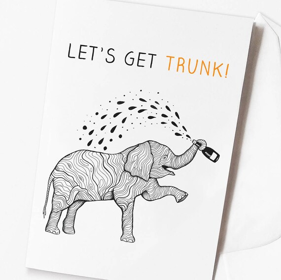 Batter Up Elephant Birthday Card