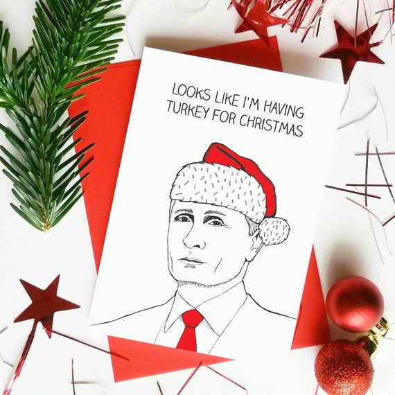 Lustige Weihnachtskarte Putin Politische Karten Lustige Etsy