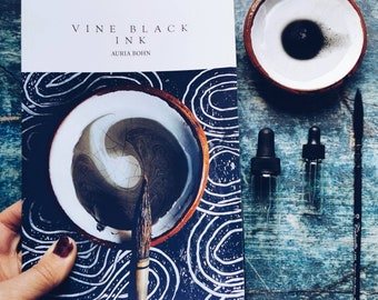 Vine Black Ink Book PLUS Digital Version -How to make black ink from vines twigs and sticks DIY Art book Natural Ink Making