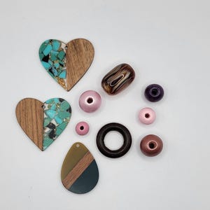 Rustic Wood Bead Mix: Assorted Shapes & Colors, DIY Jewelry Making