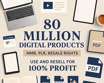 80 Million+ PLR MRR Digital Products Bundle | Resell Rights