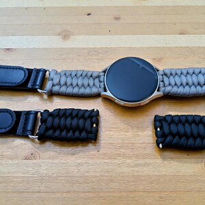 Cinturino Paracord Da Sopravvivenza Con Orologio Digitale – Fatto A Mano, Regolabile – Nero E Verde Militare
