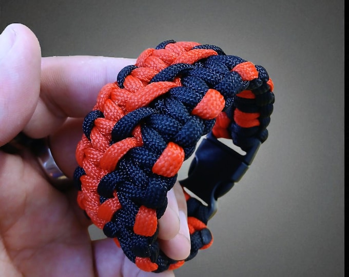 Red & Black "Inferno Strike" Paracord Bracelet