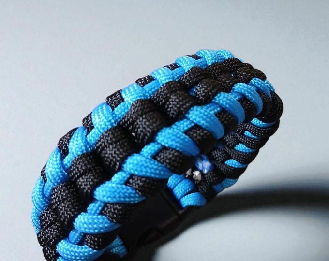 Black & Blue “Electric Tide” Paracord Bracelet