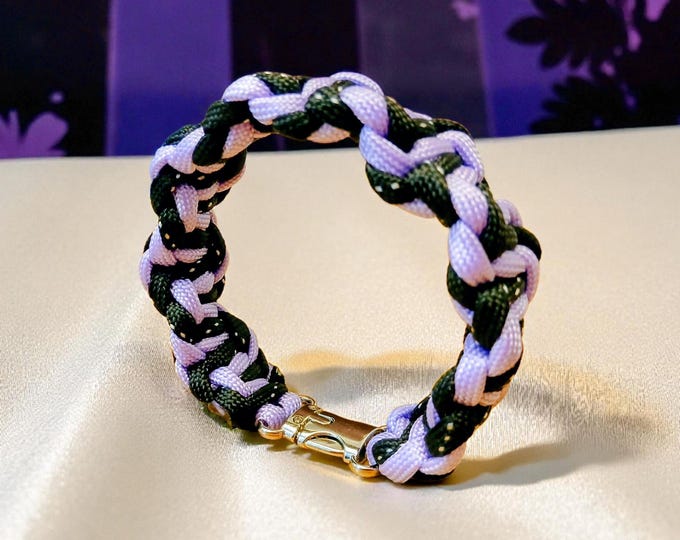Paracord Bracelet Ladies "The Amethyst Shadow" Gift for her