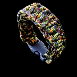 Multi Colour &quot;The Neon Serpent” Paracord Bracelet