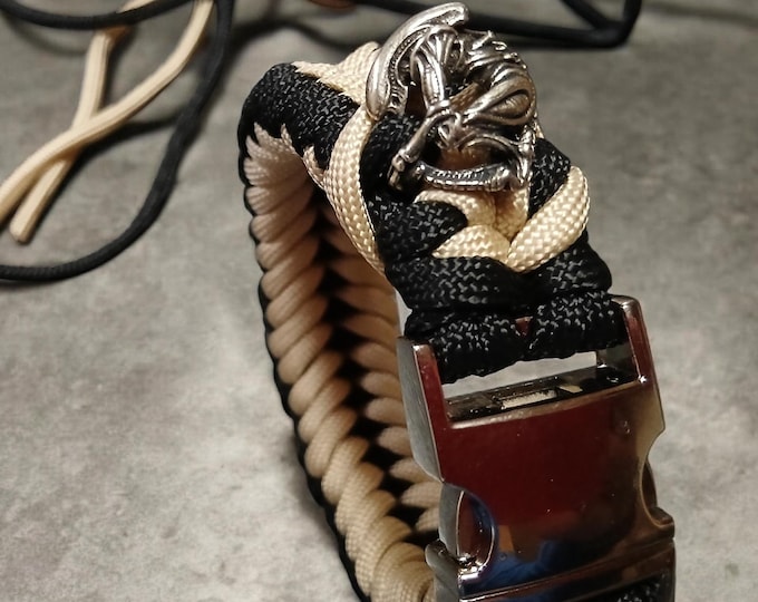 Paracord Bracelet Handmade Xenomorph, Sci-Fi Alien Jewelry