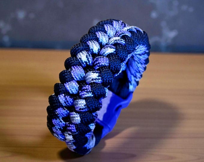 Purple, Black & White “Nightfall” Paracord Bracelet