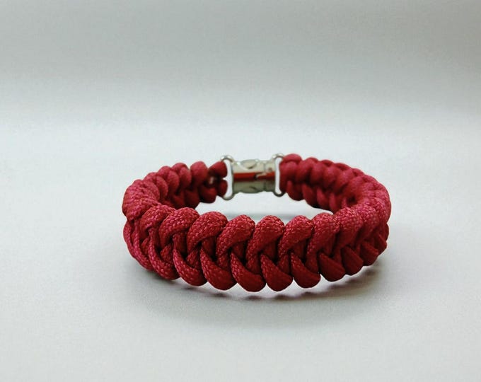 Custom Paracord Bracelet "Autumn Red"