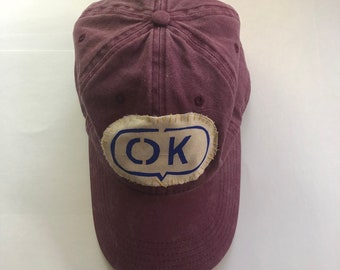 Marron « OK » patch casquette de baseball / chapeau de papa