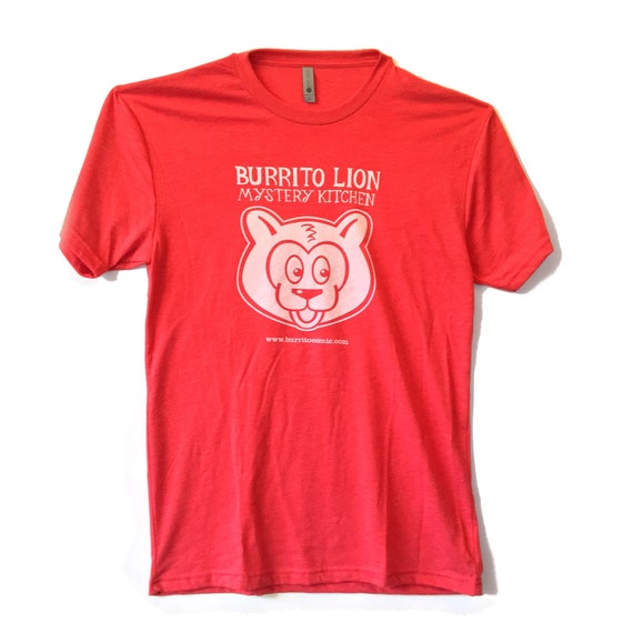 red graphic tee