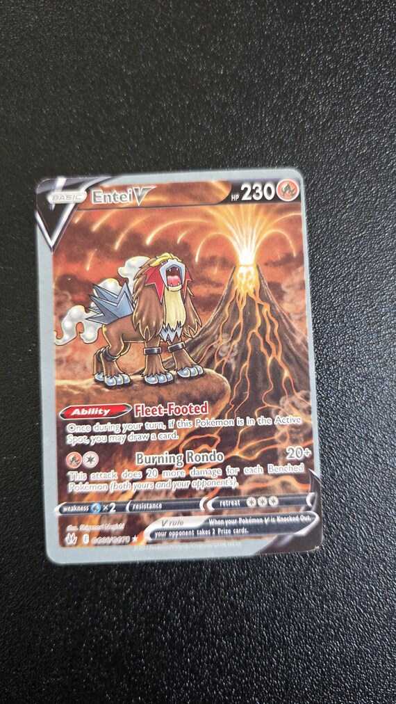 entei v pokemon card value FA/ENTEI SWORD AND SHIELD CROWN ZENITH your opponent takes 2 Prize cards Pokmon TCG Entei V |