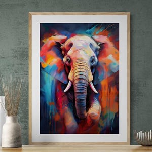 Elephant abstract Wall art paint