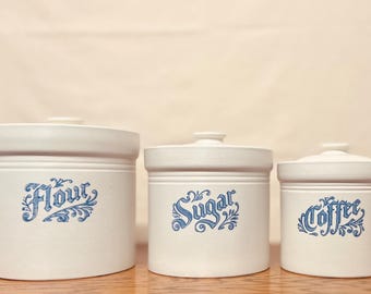 Vintage | Pfaltzgraff Yorktowne | Canisters | Flour | Sugar | Coffee | Tea | Sold Individually |