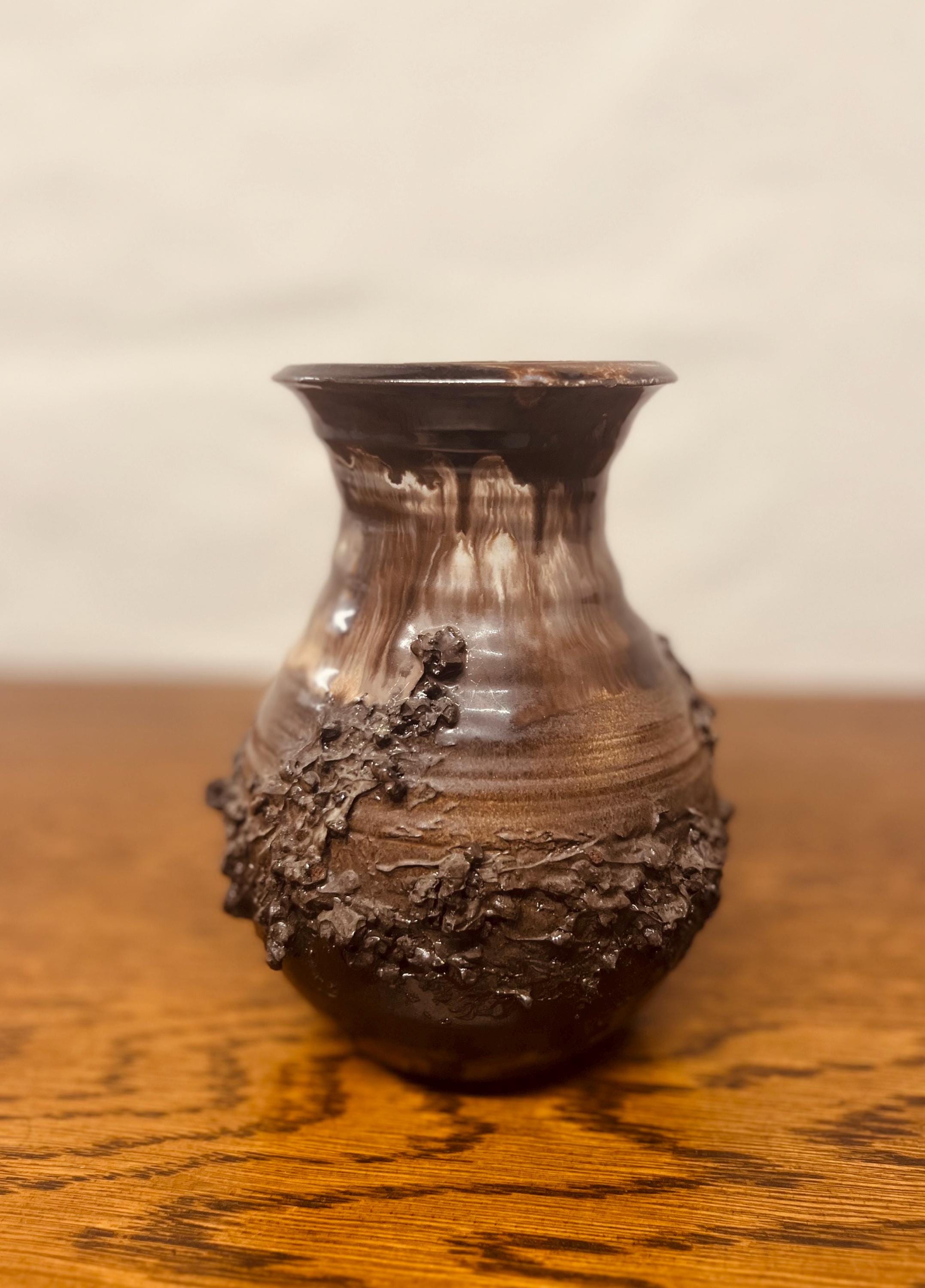 Glit Lava フラワーベース 花瓶 アイスランド ヴィンテージ Vintage | Glit Iceland Lava Pottery | Handmade Ceramics | Brown
