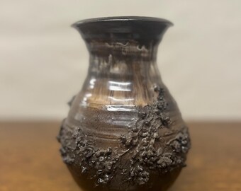 Glit Lava フラワーベース 花瓶 アイスランド ヴィンテージ Vintage | Glit Iceland Lava Pottery | Handmade Ceramics | Brown