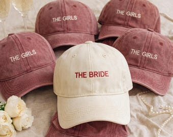 Casquette personnalisée mariée, casquette de baseball personnalisée EVJF, cadeau de shower de mariage pour demoiselles d'honneur