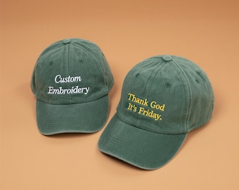 Custom Text Embroidered Hat, Personalized Cap, Vintage Baseball Hat, Custom Logo Hat, Gift for New Dad Mom, personalised hat,girl dad cap