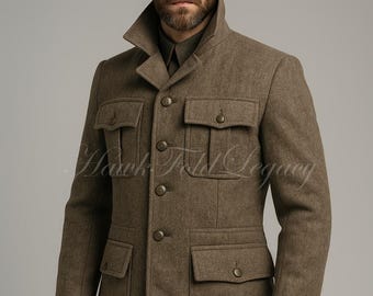 Soviet Red Army-inspired Gray Wool Military Coat, Tailoring