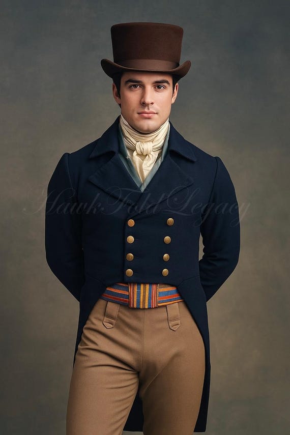 Men’s Victorian Blue Wool Regency Tailcoat Jacket, Vintage Gothic Steampunk Style Gentleman Frock Coat