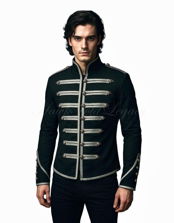 Black Parade Military Gothic Steampunk Rock Jacket, My Chemical Romance Cosplay Costume Coat