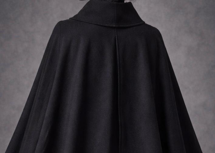 Women's Victorian Gothic Wool Cloak Cape, Vintage Steampunk