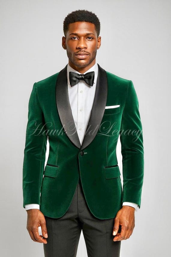 Men's Green Velvet Tuxedo Blazer Coat, Shawl Lapel Groom Suit Jacket,  Wedding Prom Outerwear - Etsy New Zealand