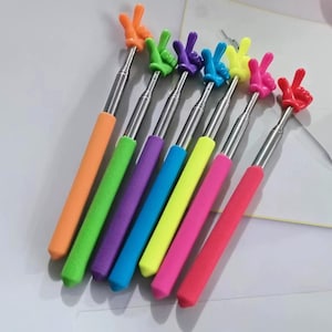 Retractable Teacher Pointer Stick: Fun Finger Design for Classroom Lessons