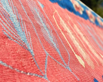 ヴィンテージトルコラグ、手織りアナトリアカーペット、幾何学模様ラグ