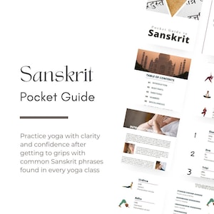 Zakgids voor het Sanskriet voor yoga | Afdrukbare minizine voor yogadocenten en nieuwsgierige beginners