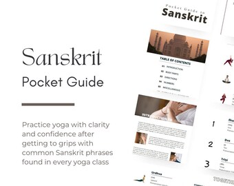 Sanskrit für Yoga Taschenführer: Druckbares Mini Zine (Digitaler Download)