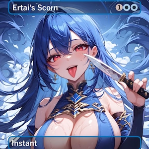 Ertai&#39;s Scorn TKG Proxy Anime Waifu Karte - Kommandant Deck, EDH