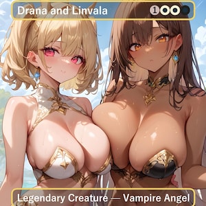 Drana und Linvala TKG Proxy Anime Waifu Karte - Kommandant Deck, EDH