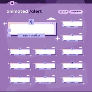Dream Pixels Animated Stream Alert for Twitch | Retro Pixel Pop Up Alert | Pastel Gaming Notification Set | Cozy VTuber Stream Overlay