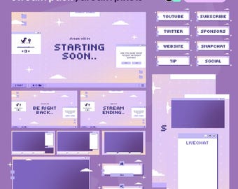 Pixel Art Stream Overlay | Dream Pixels Retro Cozy Animated Pack | Twitch Kick YouTube | Alerts Panels Screens | OBS Streamlabs