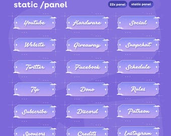 Cotton Reverie Stream Panels: Cozy Pastel Sky Theme for Twitch and OBS/Streamlabs